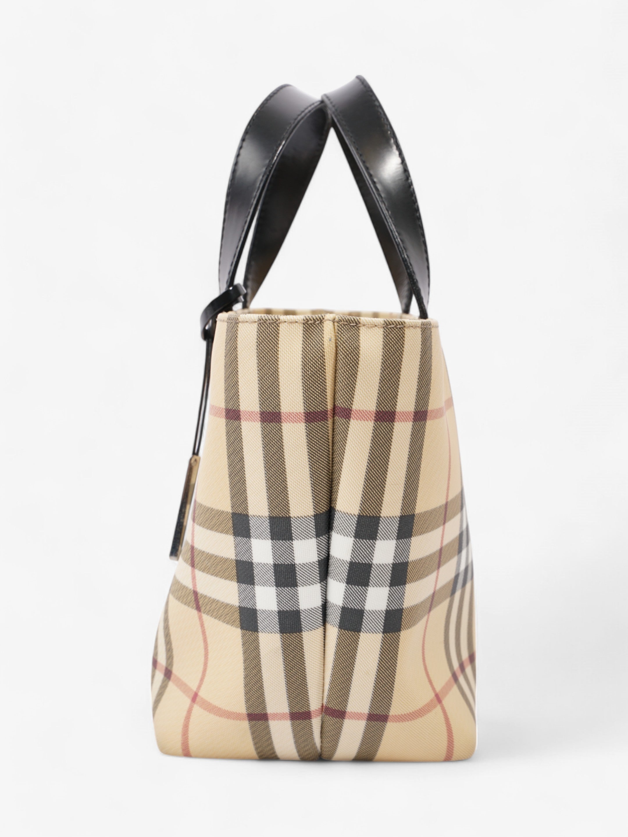Burberry Check Tote House Check / Black Canvas Small