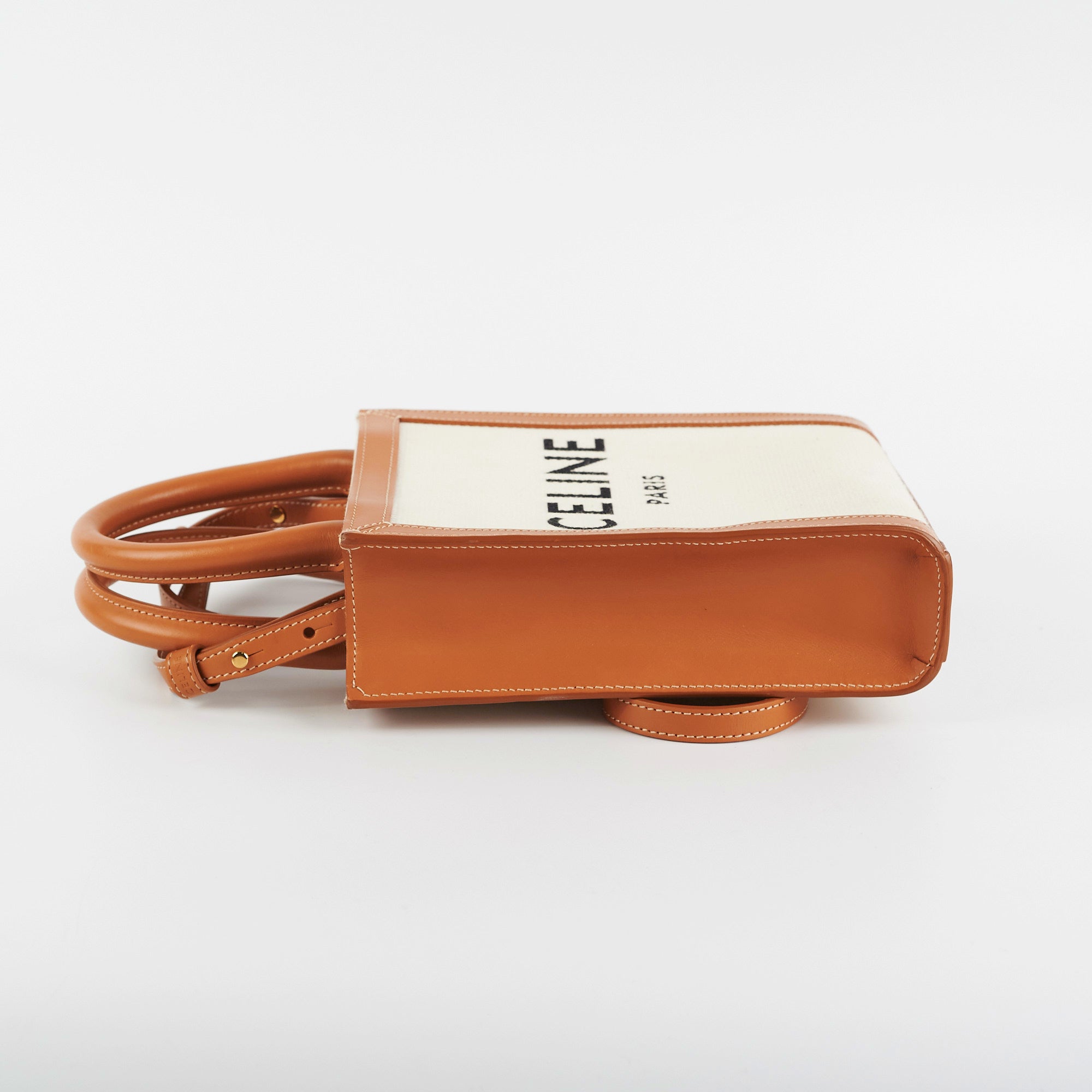 ITEM 13 - Celine Mini Vertical Cabas Canvas Logo Tote