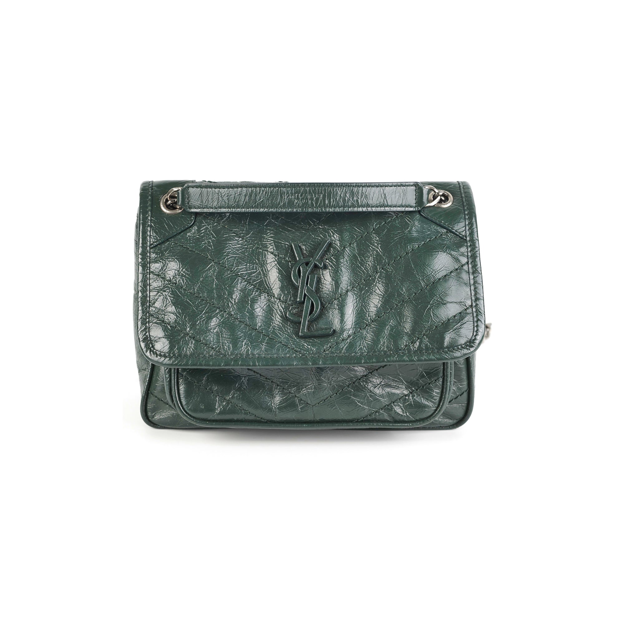 Deal of the Week- Saint Laurent Niki Baby Green Shoulder Bag