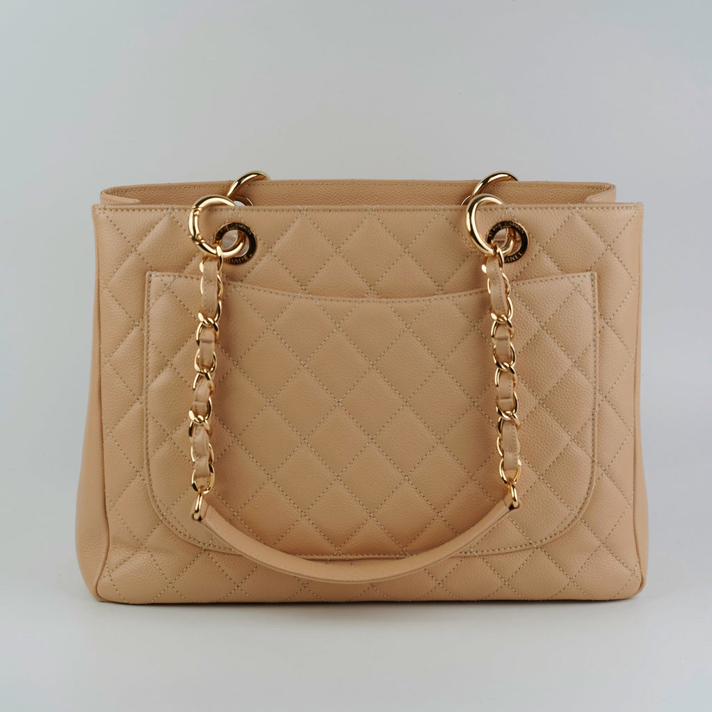 Chanel GST Grand Shopping Tote Beige Clair Caviar