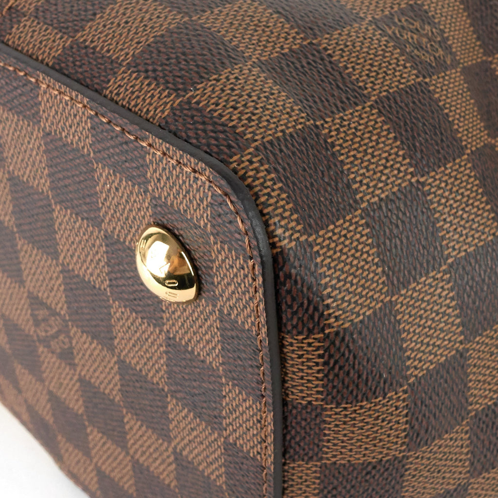Louis Vuitto Jersey Damier Ebene Canvas And Taurillon Leather Tote Bag