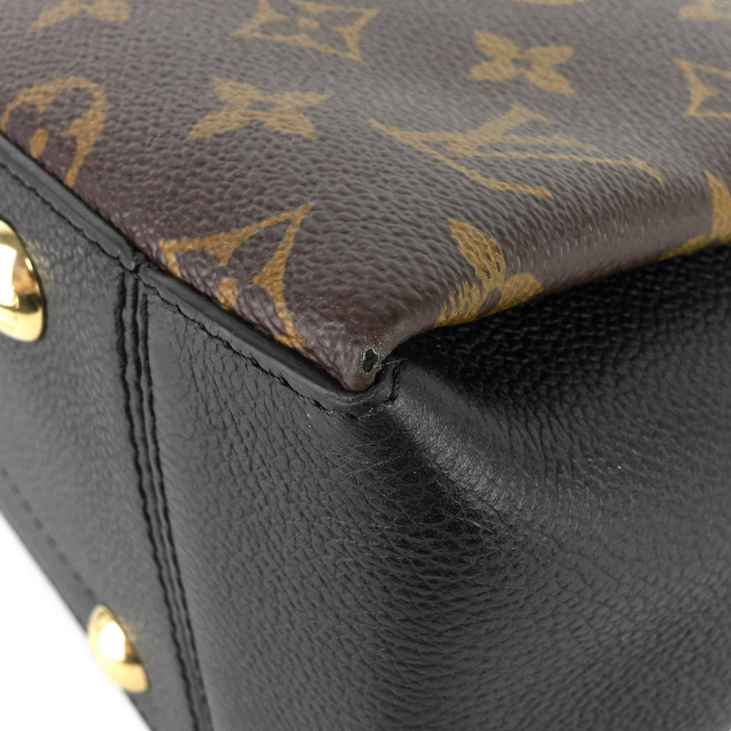 Louis Vuitto Surène MM Monogram Canvas and Calfskin Leather Tote Bag