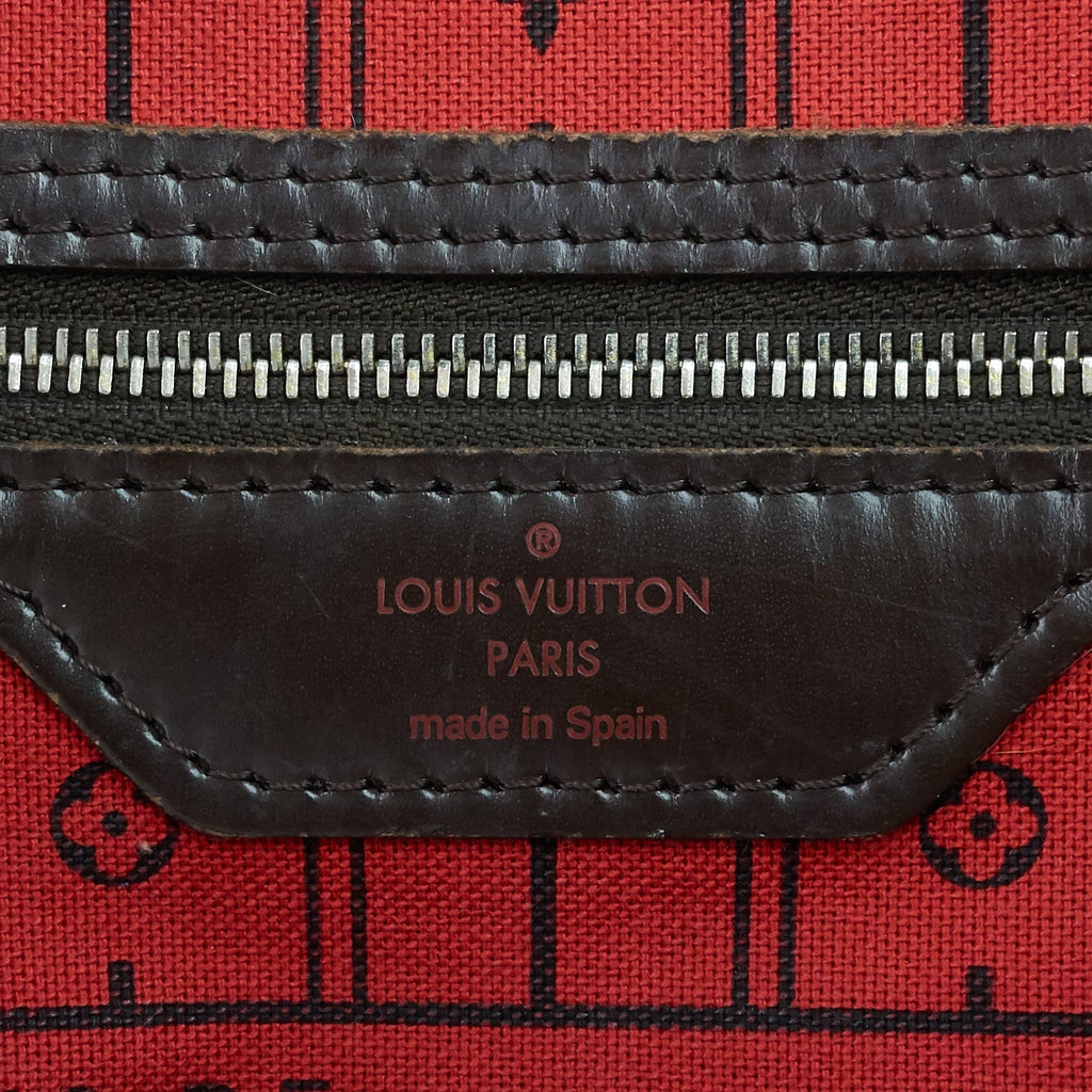 Louis Vuitto Neverfull MM Damier Ebene Tote Bag