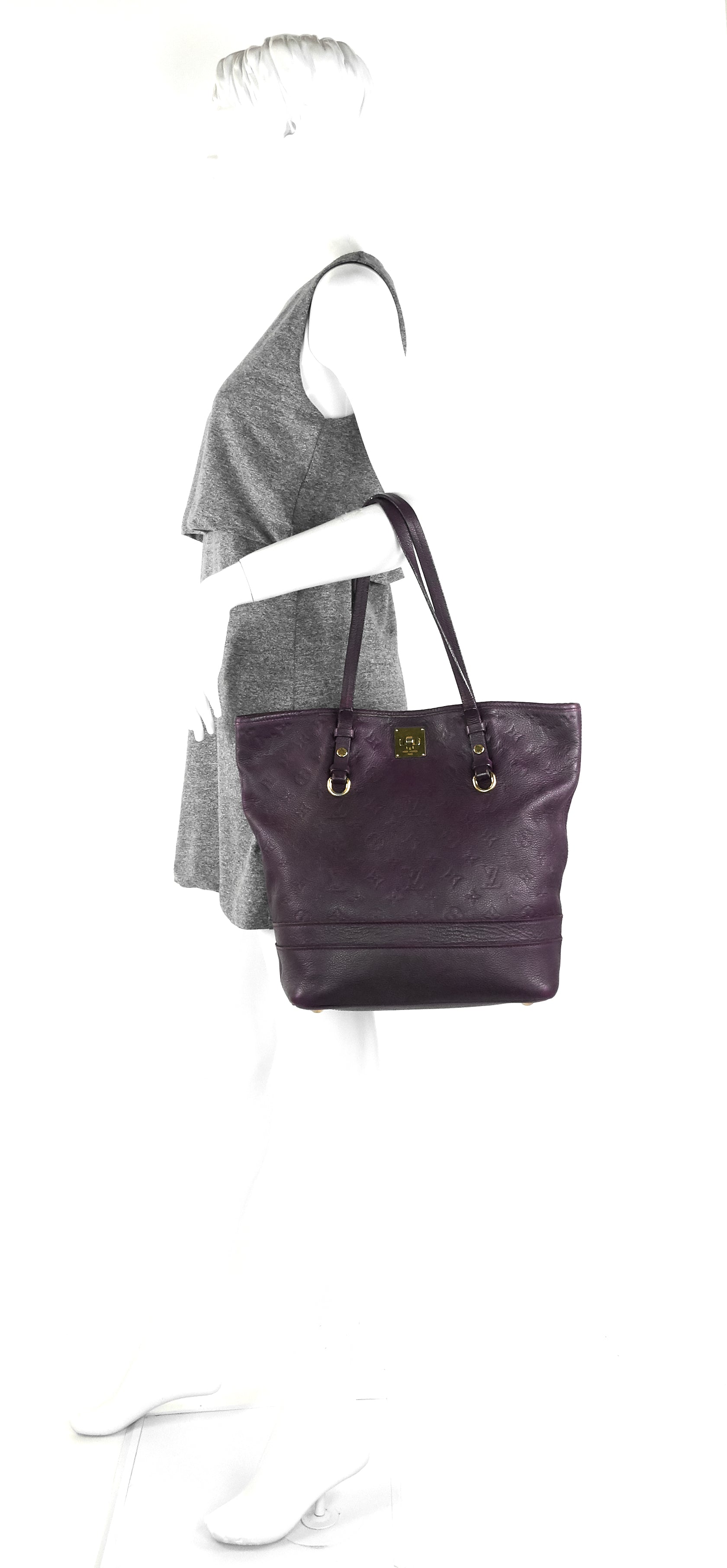 Louis Vuitto Citadine Monogram Empreinte Leather Tote Bag