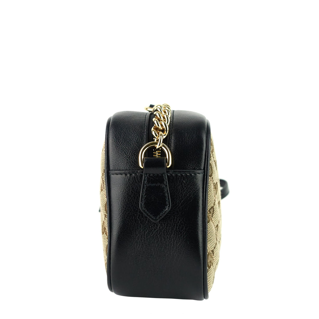 Gucci Marmont Small Monogram Canvas Chain Shoulder Bag