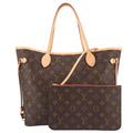 Louis Vuitto Neverfull MM Monogram Canvas Tote Bag with Pochette