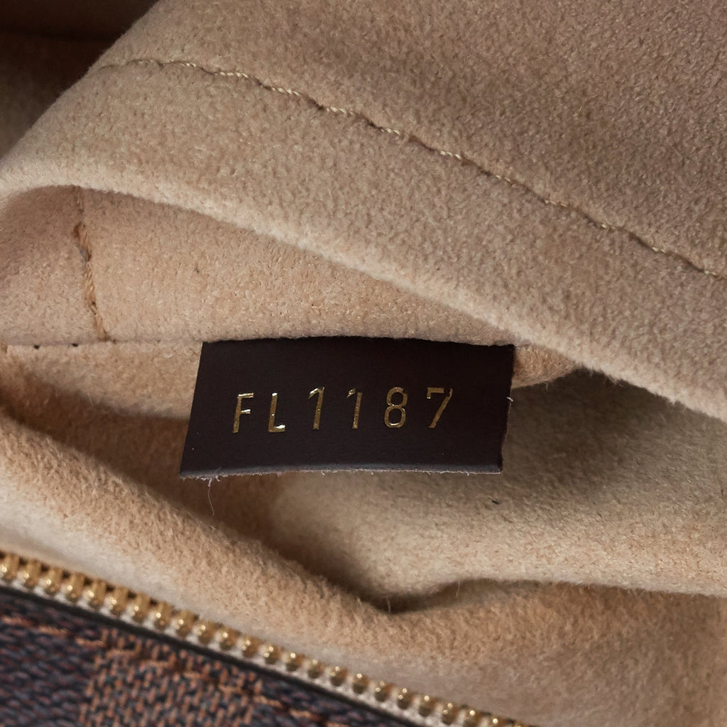 Louis Vuitto Jersey Damier Ebene Canvas And Taurillon Leather Tote Bag