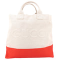 Gucci Embossed Detail Canvas Tote Bag