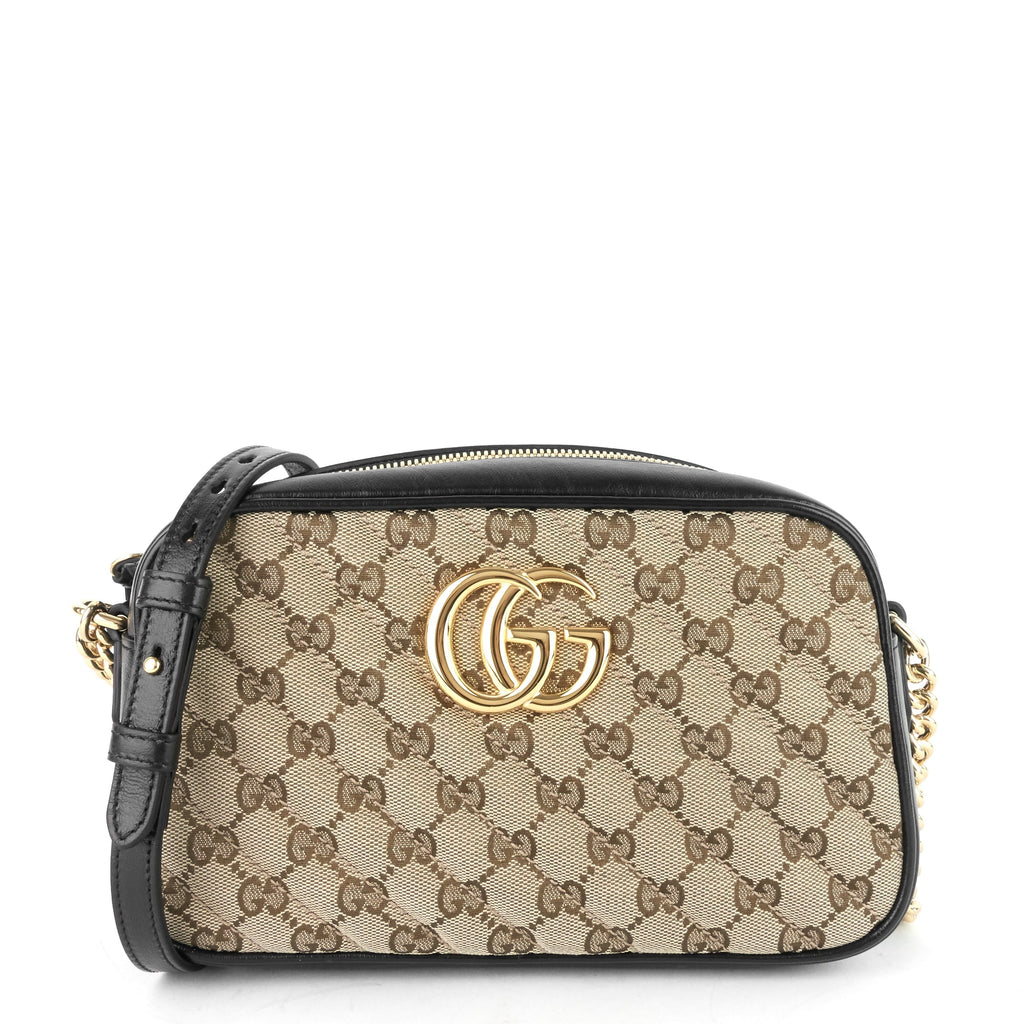 Gucci Marmont Small GG Canvas Chain Shoulder Bag