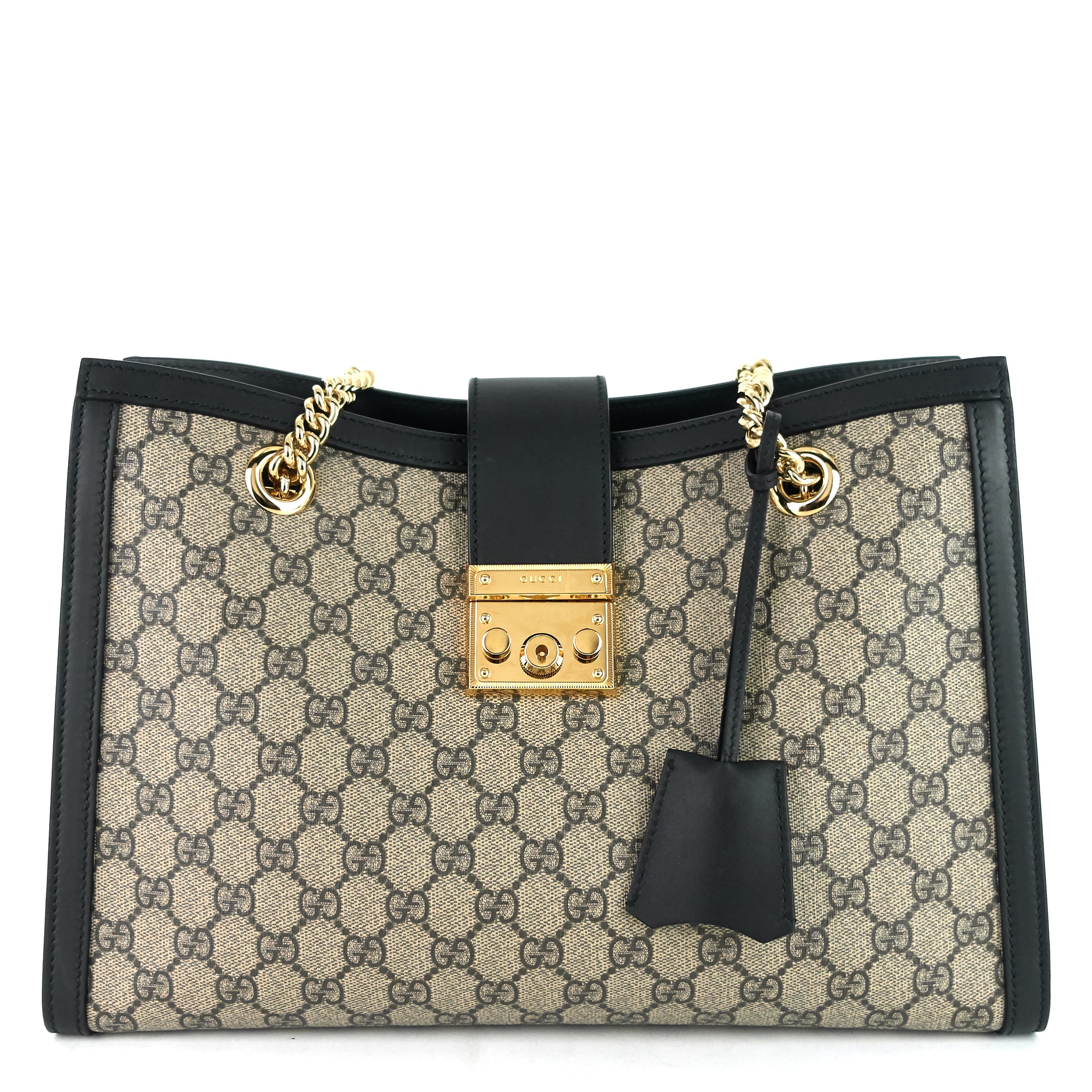 Gucci Medium Supreme GG Canvas Padlock Shoulder Bag
