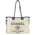 Chanel Deauville Small Canvas Shopping Tote Bag