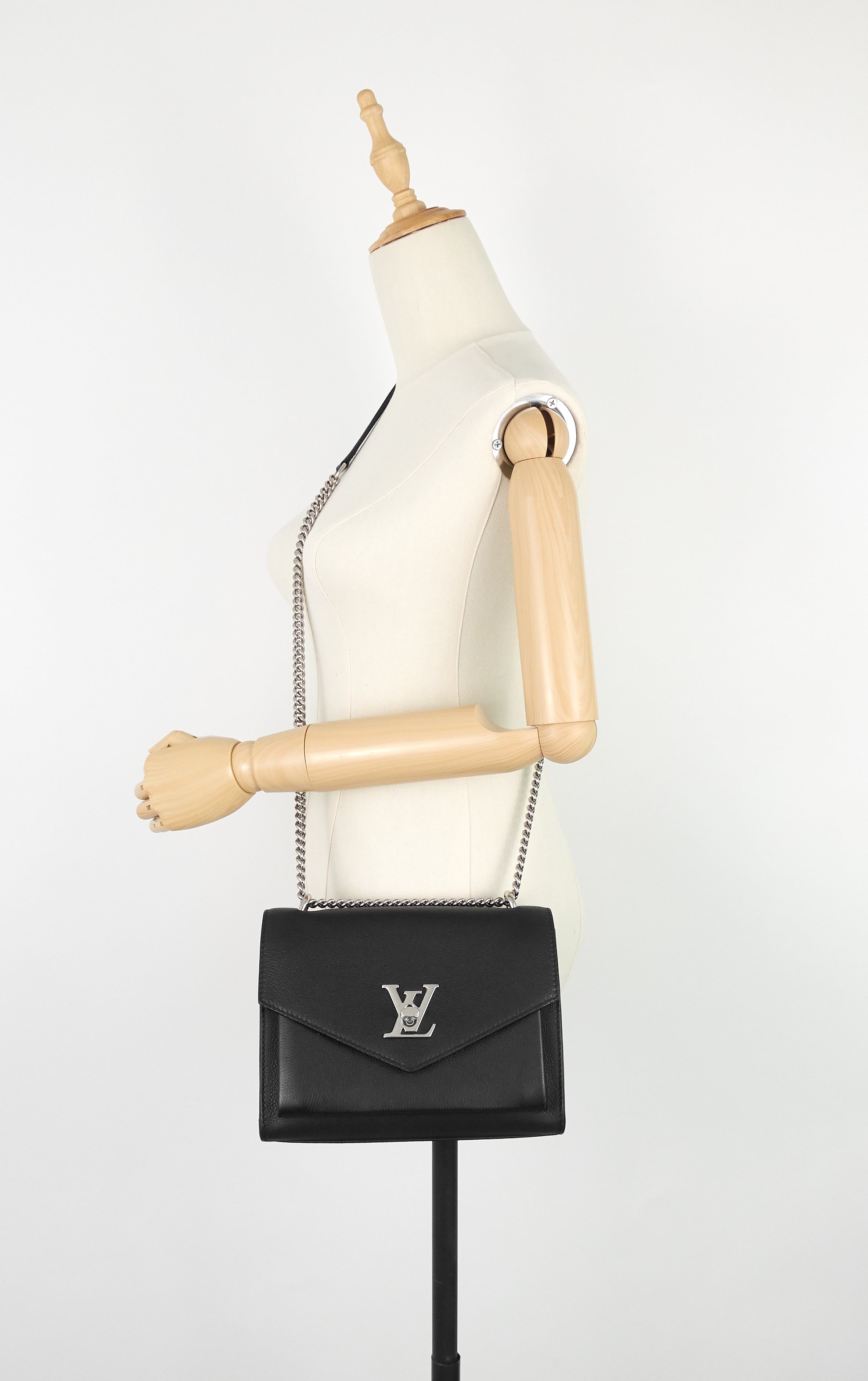 Louis Vuitto Mylockme Calfskin Leather Chain Shoulder Bag