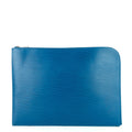 Louis Vuitto Pochette Jour PM Blue Epi Leather Clutch Bag