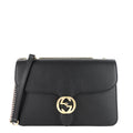 Gucci Dollar Interlocking G Medium Calfskin Leather Shoulder Bag