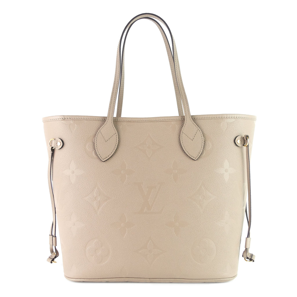Louis Vuitto Neverfull MM Giant Monogram Empreinte Leather Tote Bag