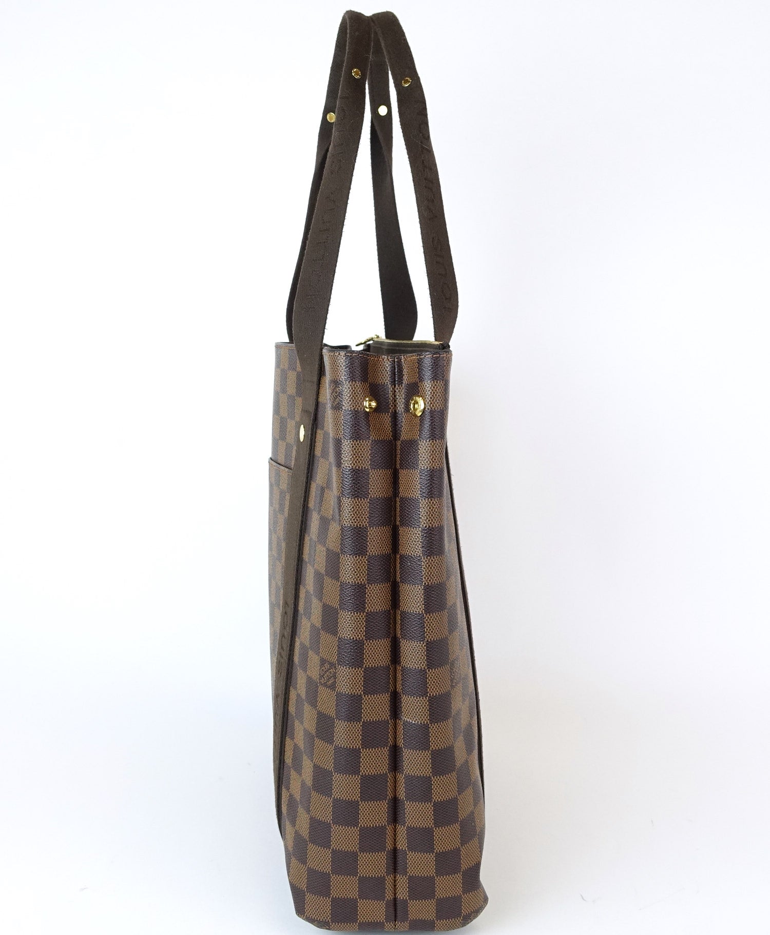 Louis Vuitto Cabas Beaubourg Damier Ebene Canvas Tote Bag