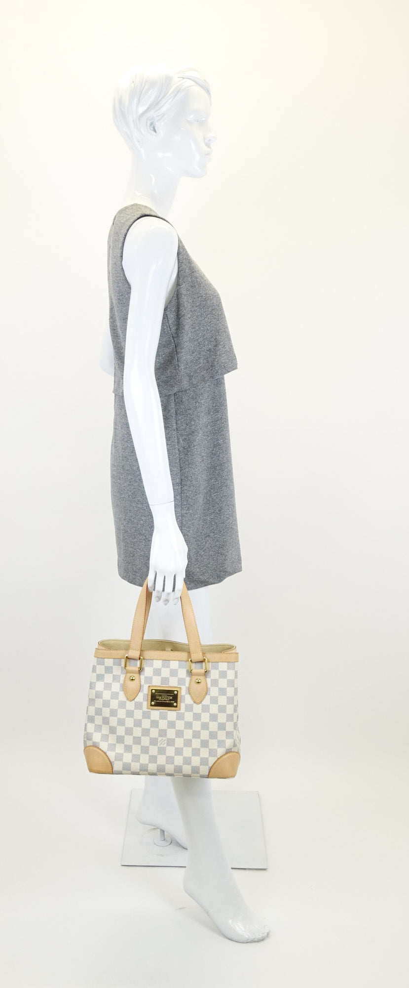 Louis Vuitto Hampstead PM Damier Azur Canvas Tote Bag