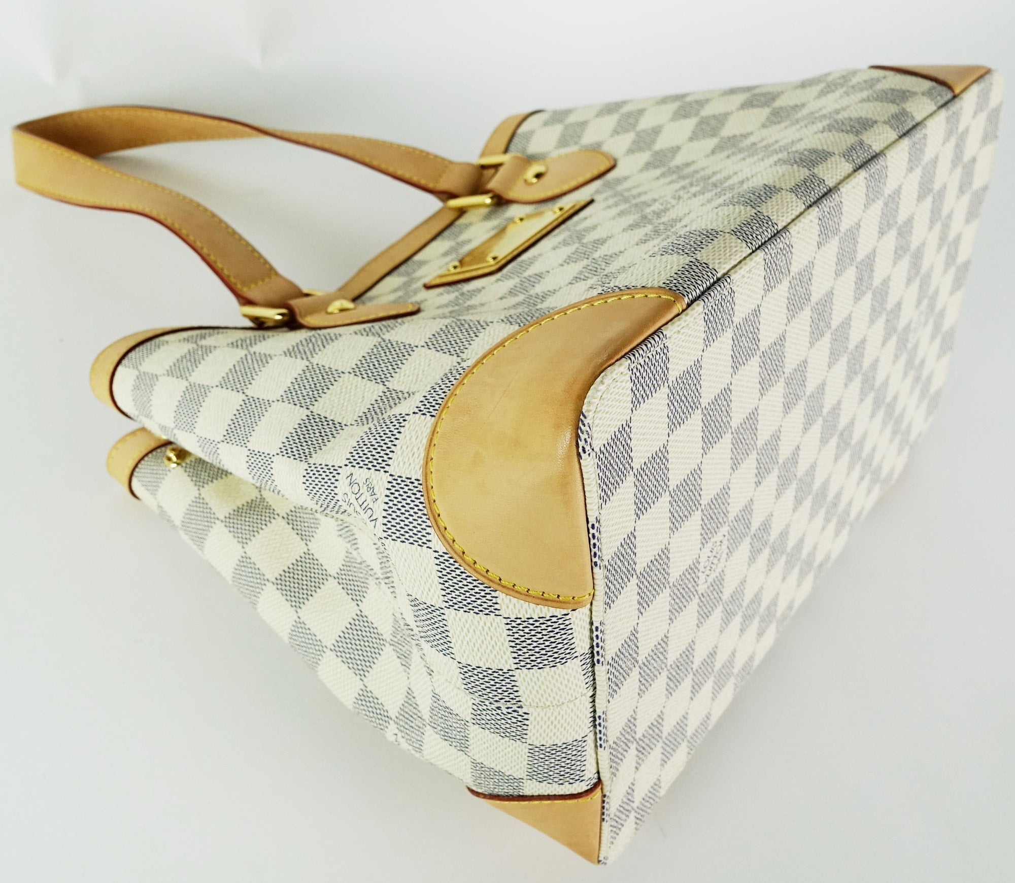 Louis Vuitto Hampstead PM Damier Azur Canvas Tote Bag