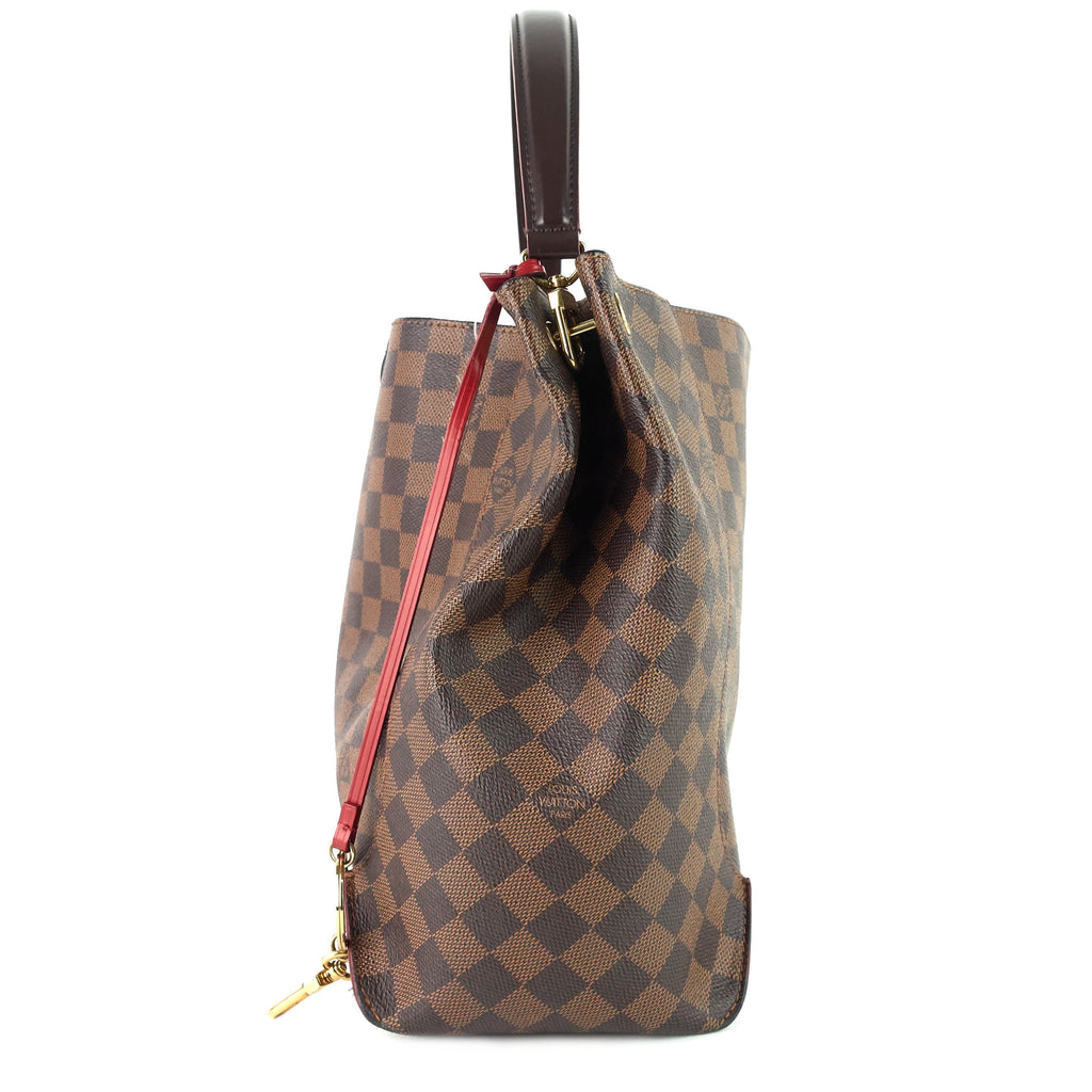 Louis Vuitto Caissa Damier Ebene Canvas Tote Bag