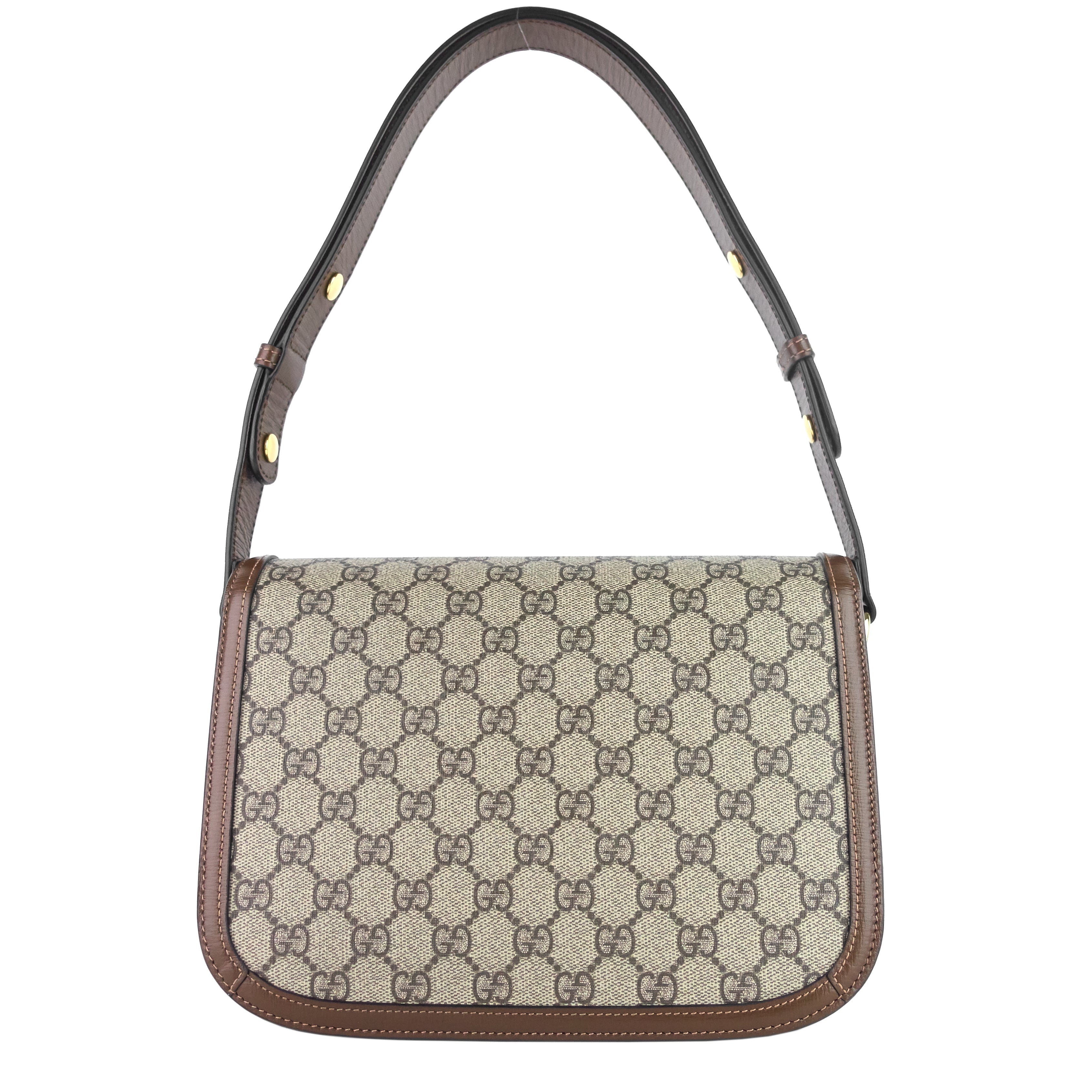 Gucci Horsebit 1955 GG Supreme Canvas Shoulder Bag