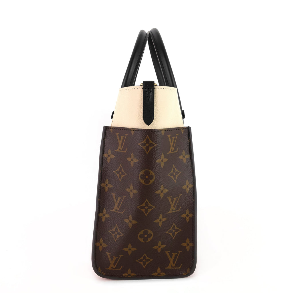 Louis Vuitto On My Side Pirate Red Calfskin and Monogram Canvas Tote Bag