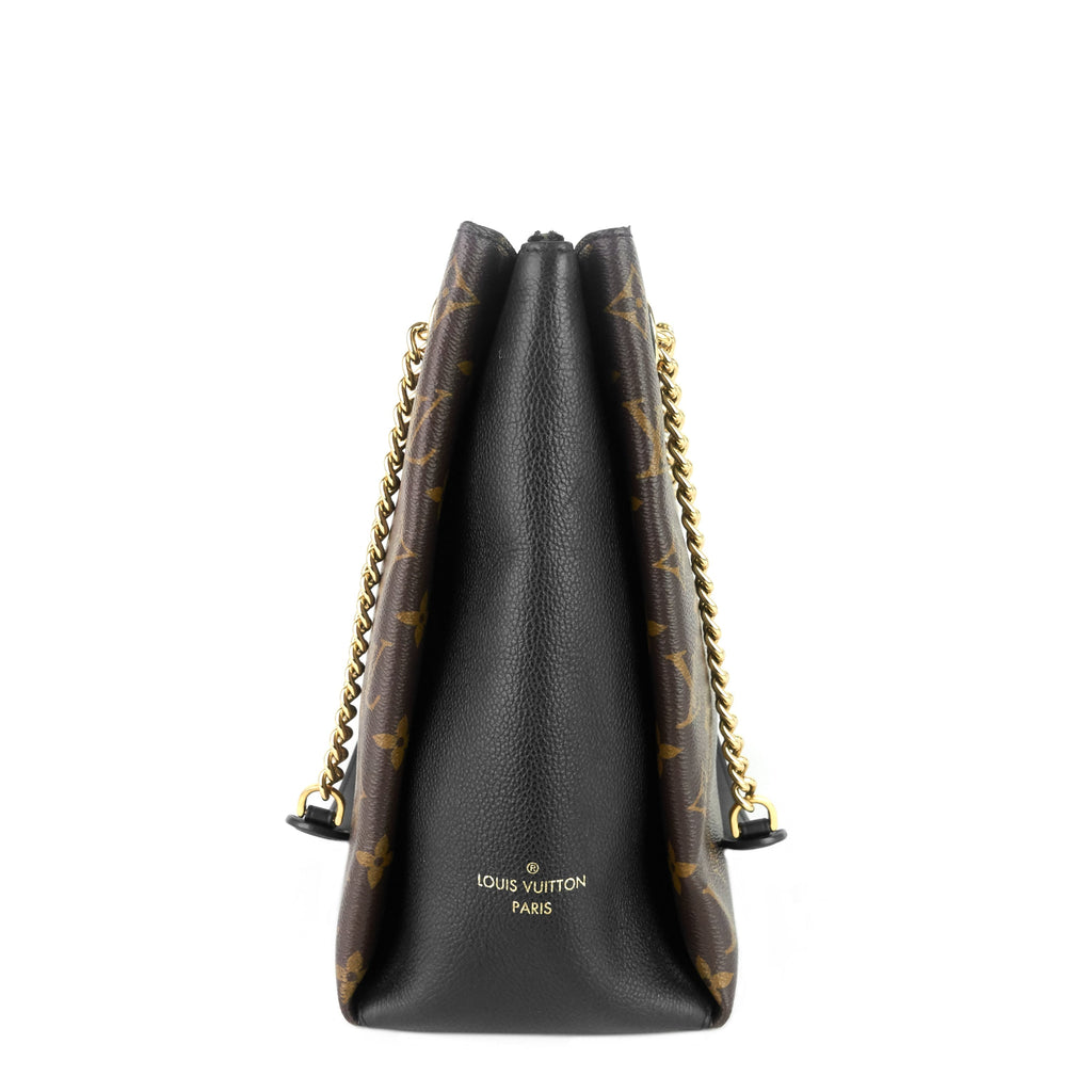 Louis Vuitto Surène MM Monogram Canvas and Calfskin Leather Tote Bag