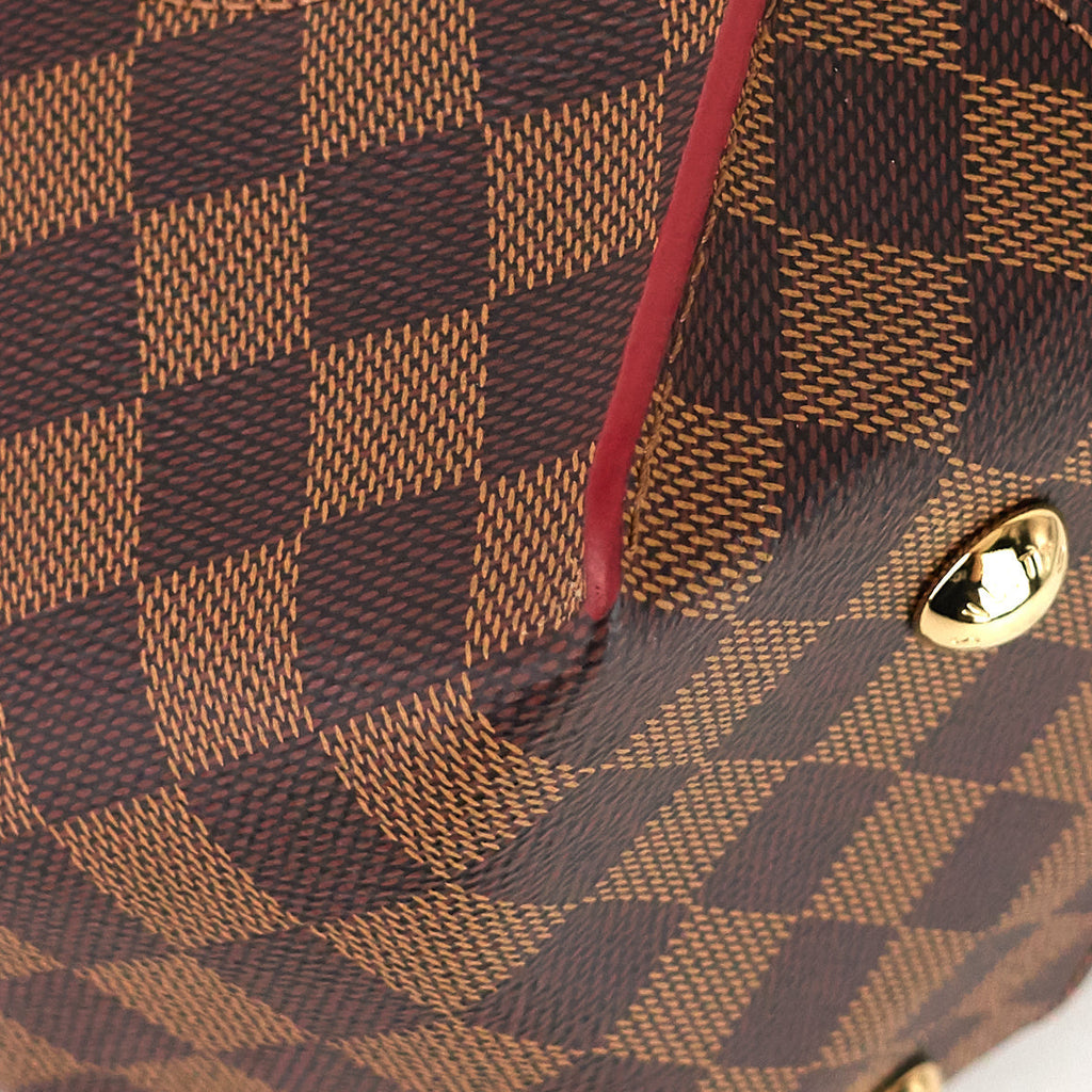 Louis Vuitto Caissa MM Damier Ebene Canvas Tote Bag