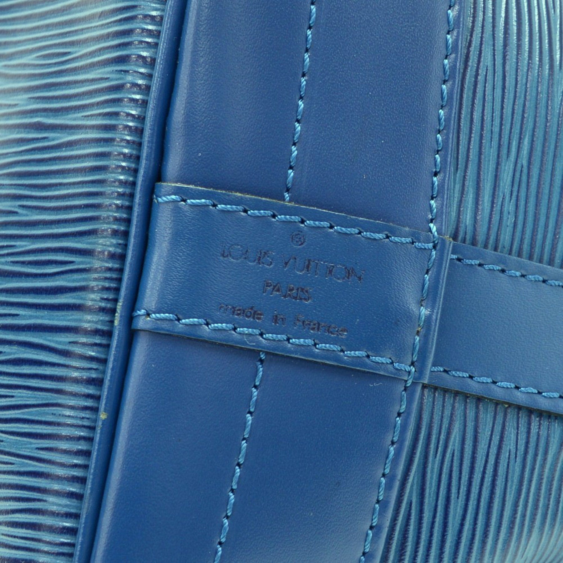 Louis Vuitto Noe Blue Epi Leather Large Shoulder Bag