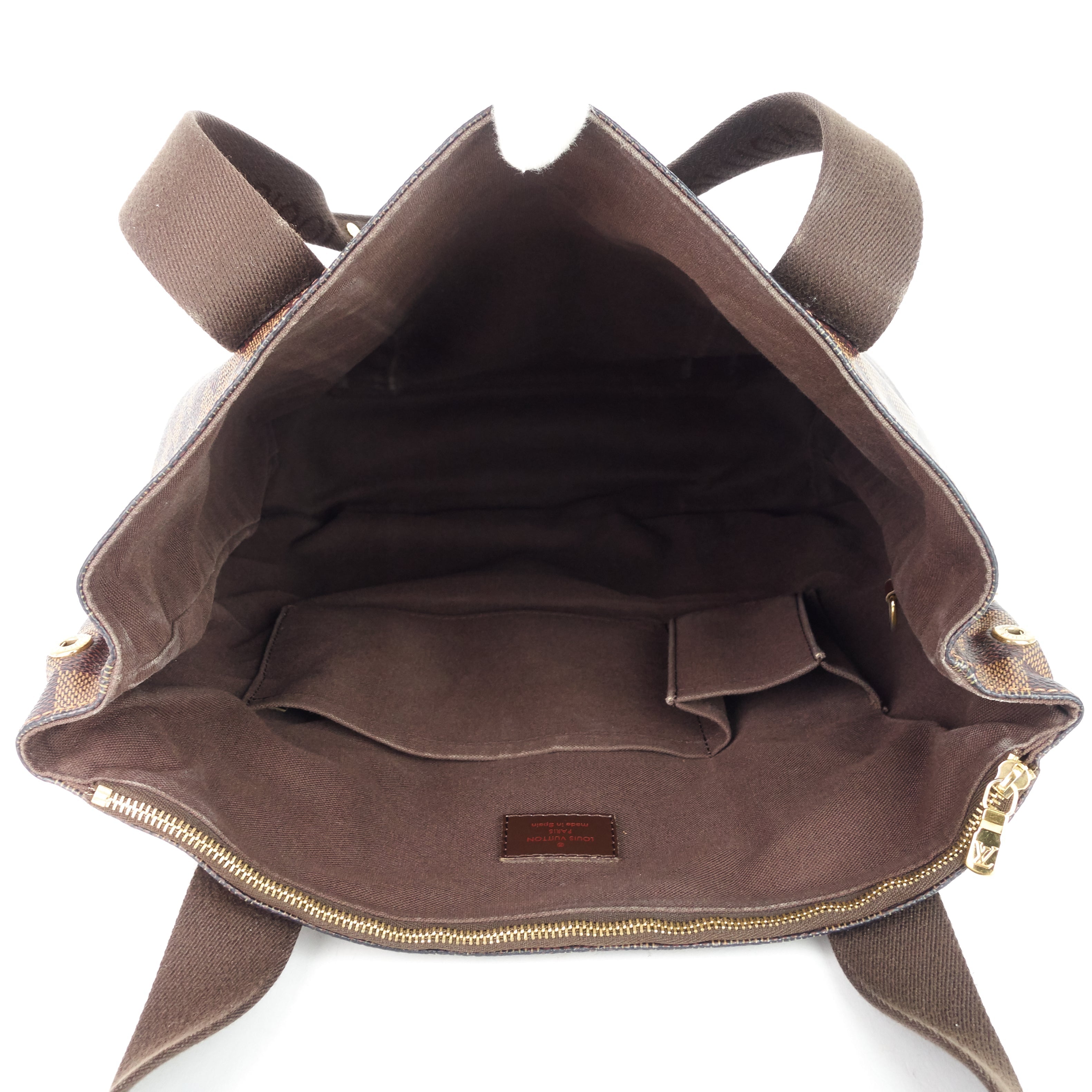 Louis Vuitto Cabas Beaubourg Damier Ebene Canvas Tote Bag