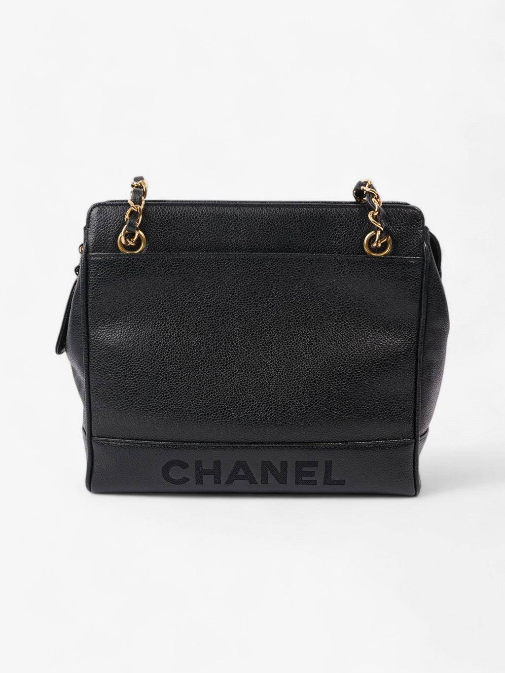 Chanel Vintage CC Tote Black Caviar Leather