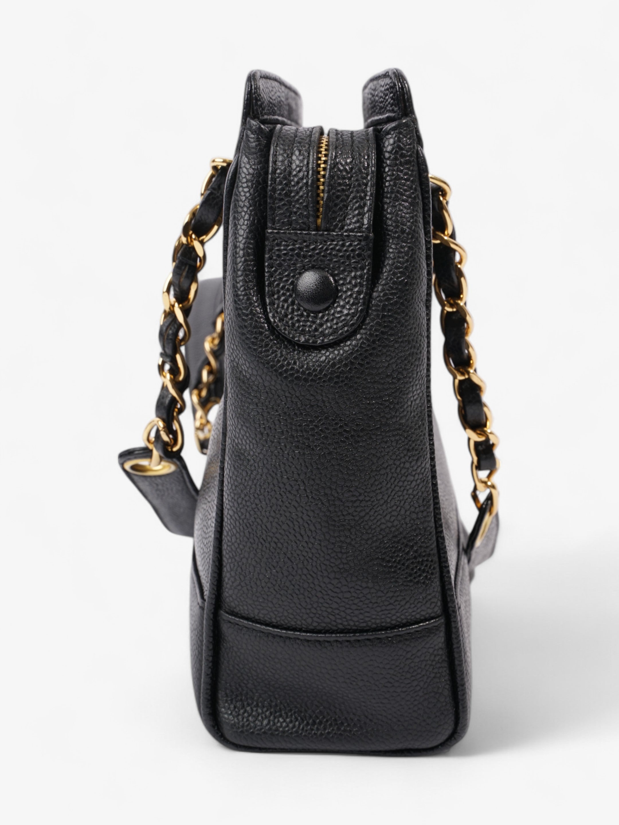 Chanel Vintage CC Tote Black Caviar Leather