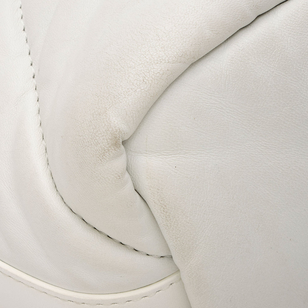 Off-White Leather Nailed Zipped Tote
