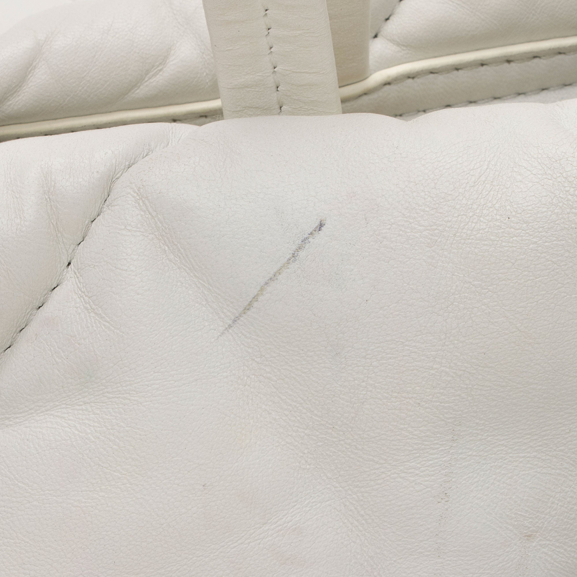 Off-White Leather Nailed Zipped Tote