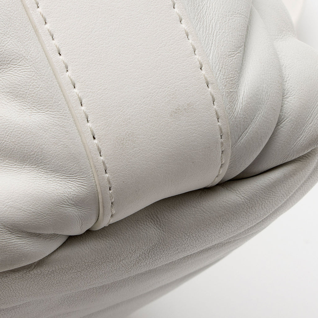 Off-White Leather Nailed Zipped Tote