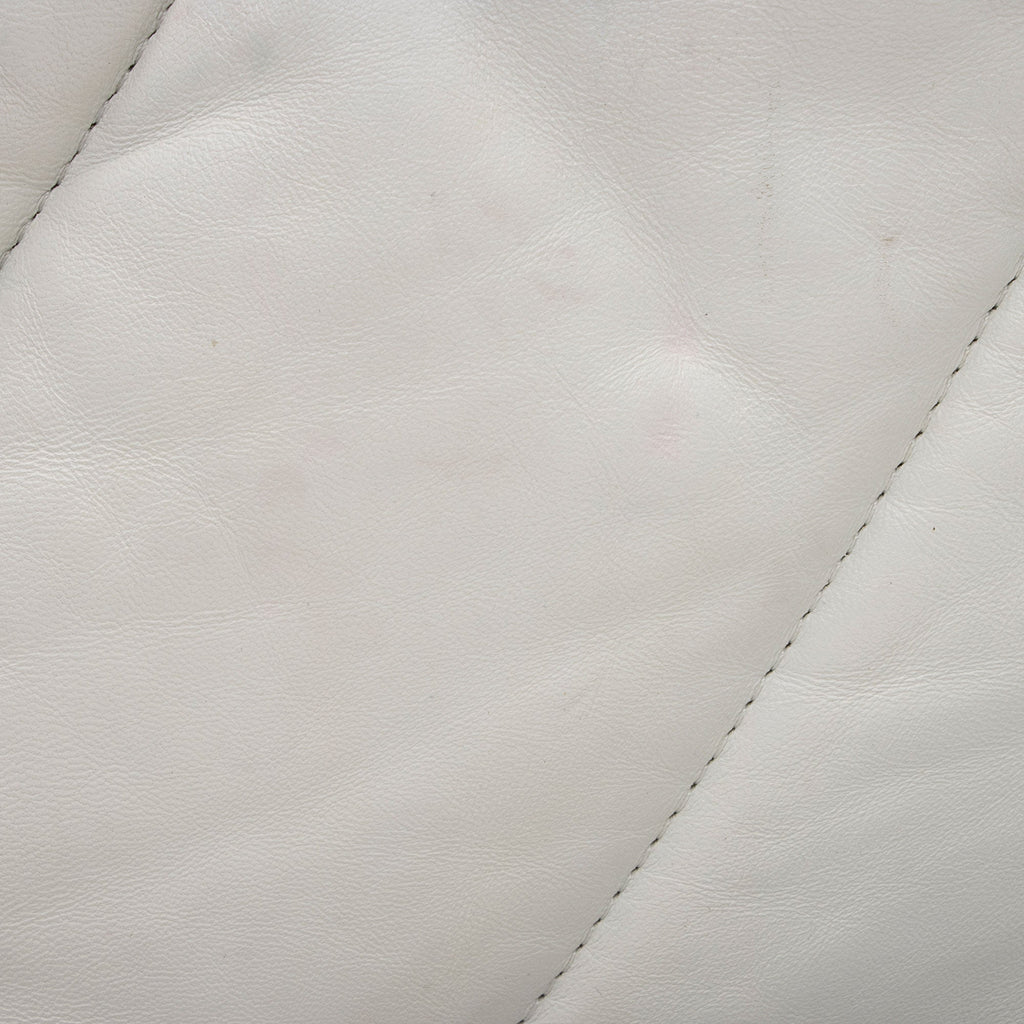 Off-White Leather Nailed Zipped Tote