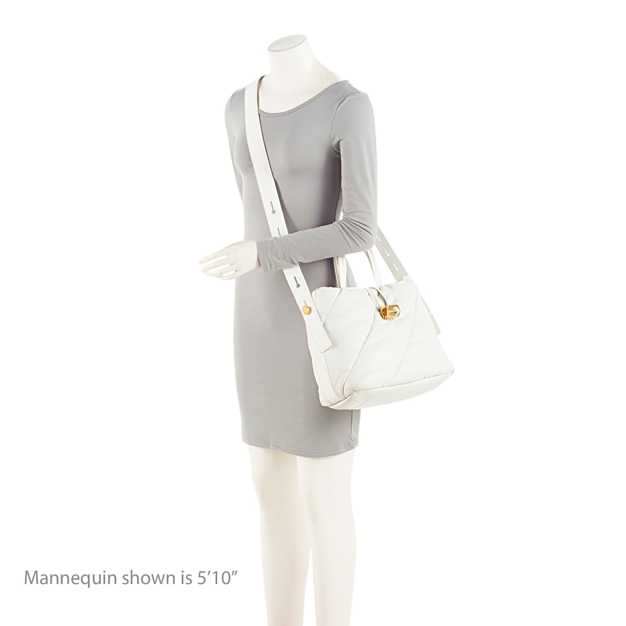 Off-White Leather Nailed Zipped Tote