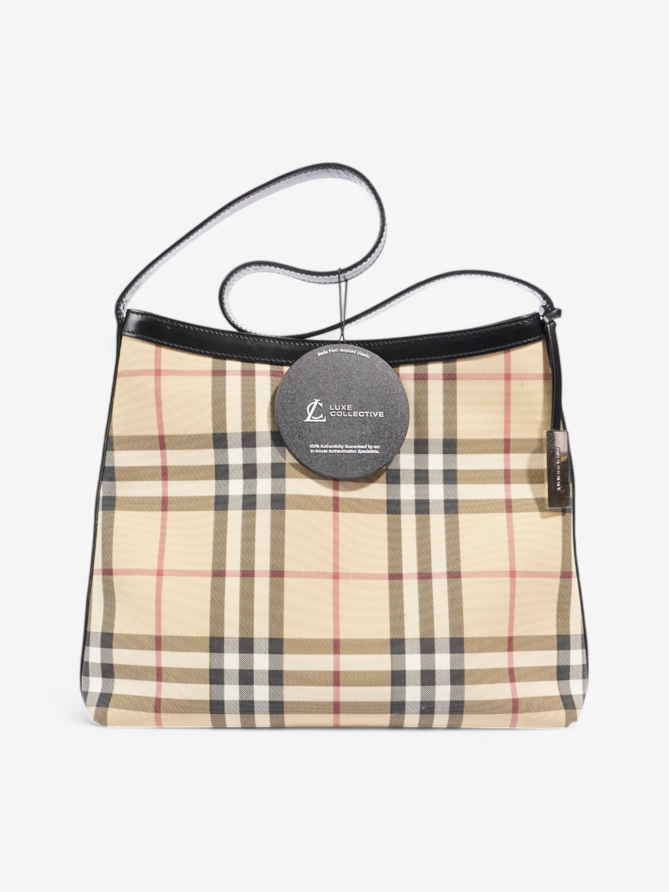 Burberry Shoulder Bag Check Coated Canvas