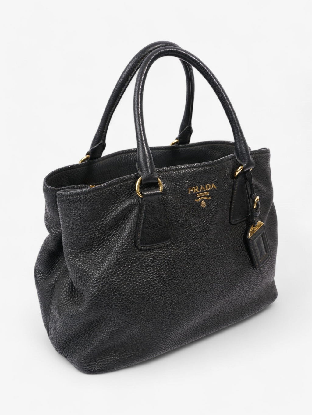 Prada Daino Tote Black Calfskin Leather