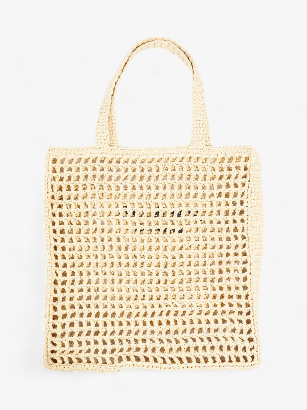 Prada Crochet Tote Natural Raffia Small