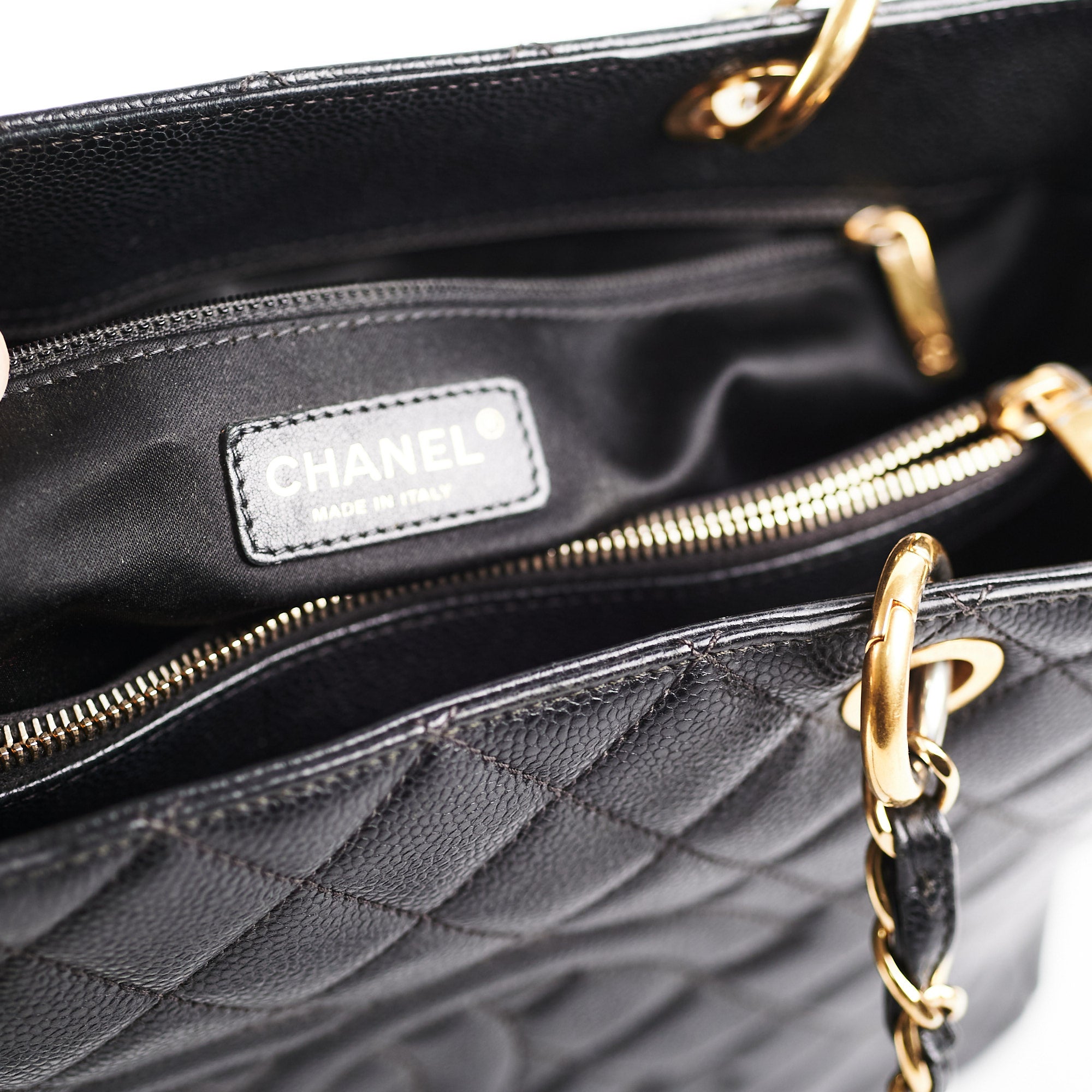 Chanel Black Caviar Grand Shopping Tote GST