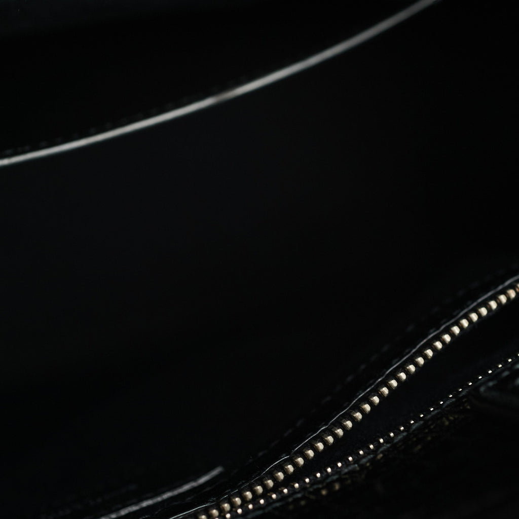 Saint Laurent Manhattan Shopper Embossed Croc Tote Black