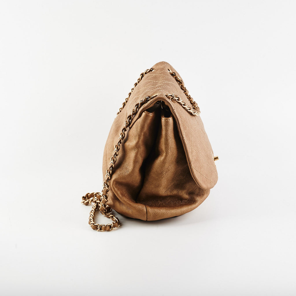 Chanel Shoulder Flap Bag Sand