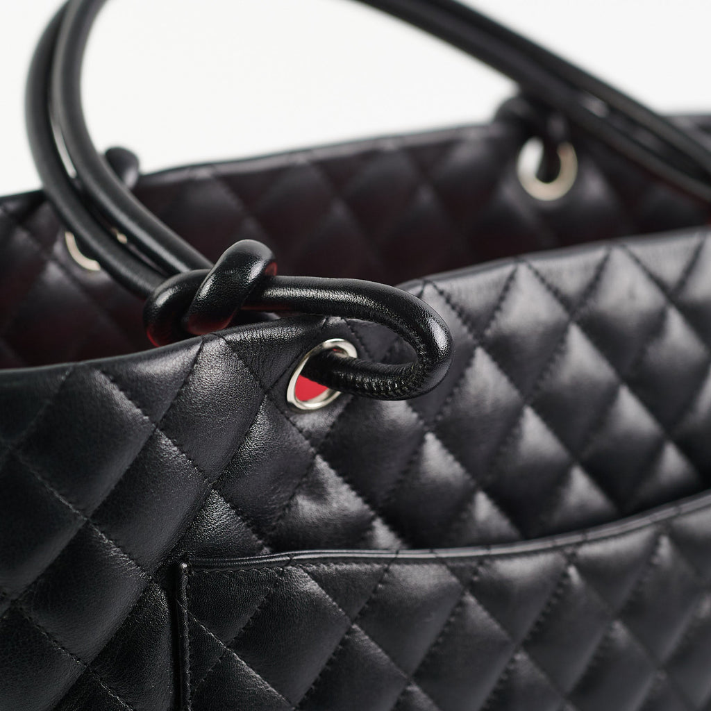 Chanel Cambon Black Lambskin Tote