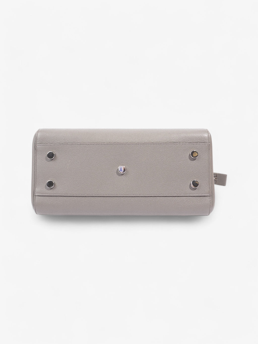 Saint Laurent Rive Gauche Cabas Tote Grey Grained Leather