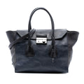 Prada Bicolor Glace Calf Sound Lock Satchel