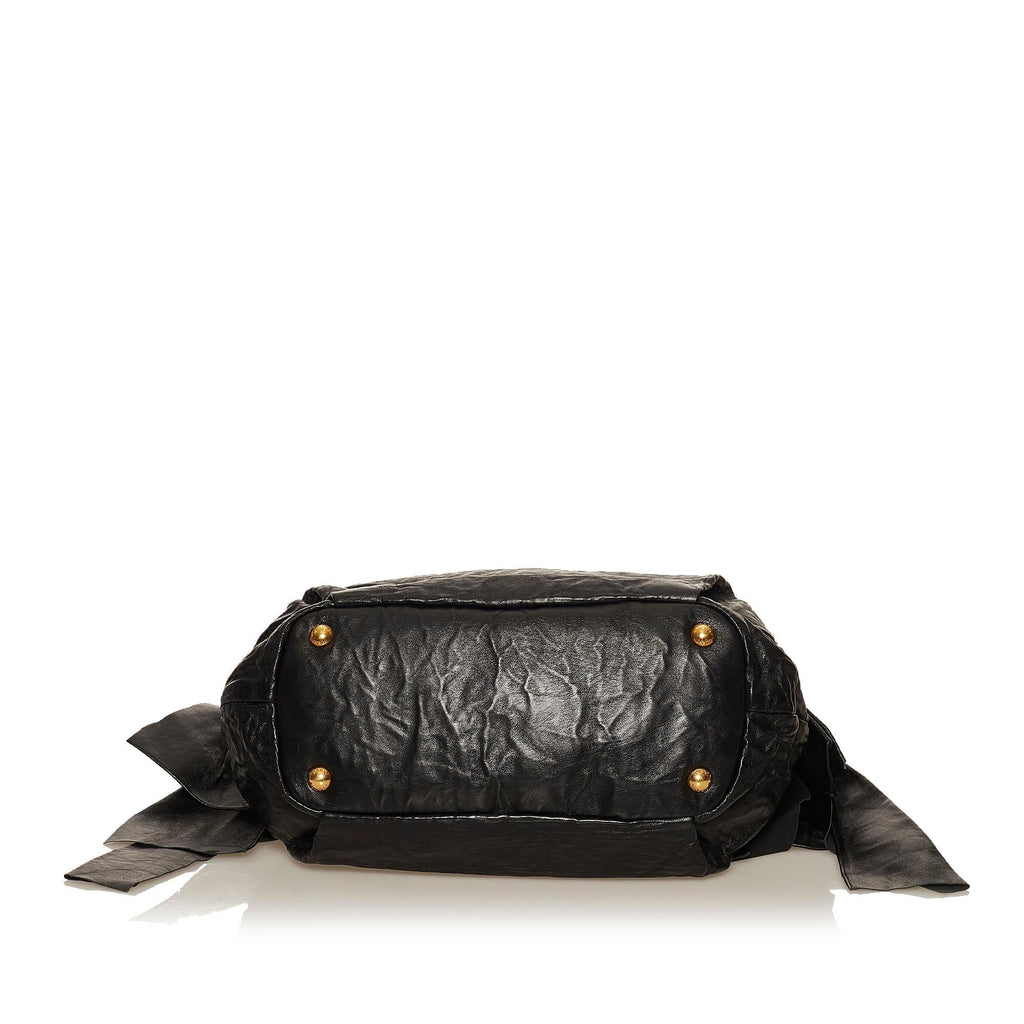 Prada Bow Lambskin Leather Shoulder Bag (SHG-29520)