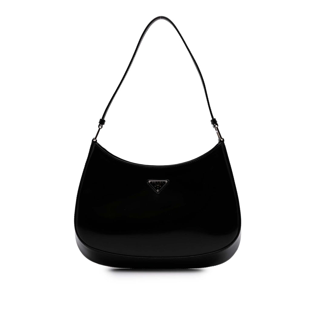 Prada Brushed Leather Cleo Shoulder Bag