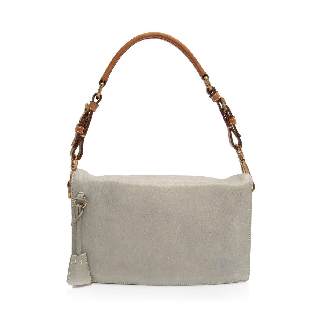 Prada Buffalo Sound Flap Padlock Shoulder Bag (SHF-9Xfle4)