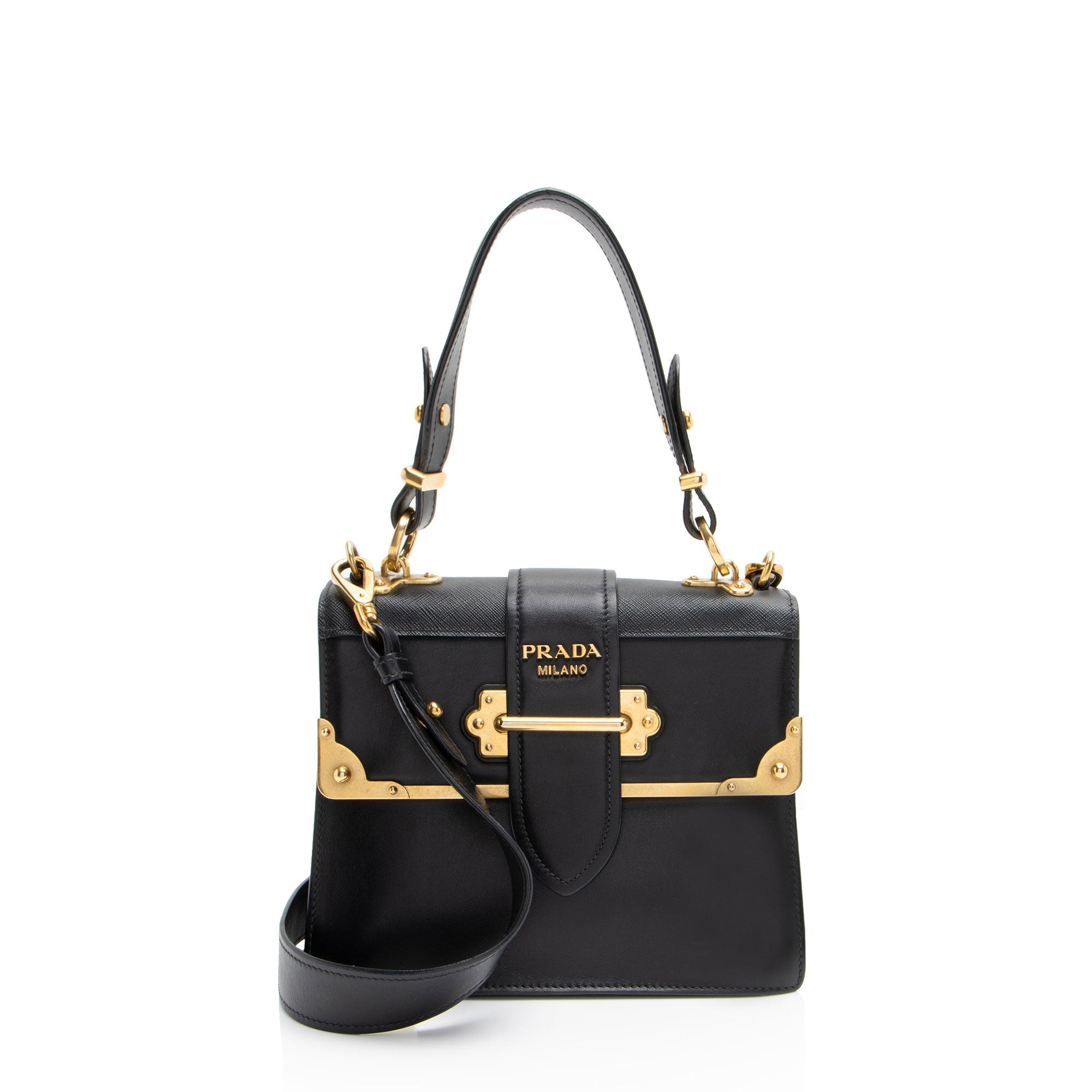 Prada Calfskin Cahier Top Handle