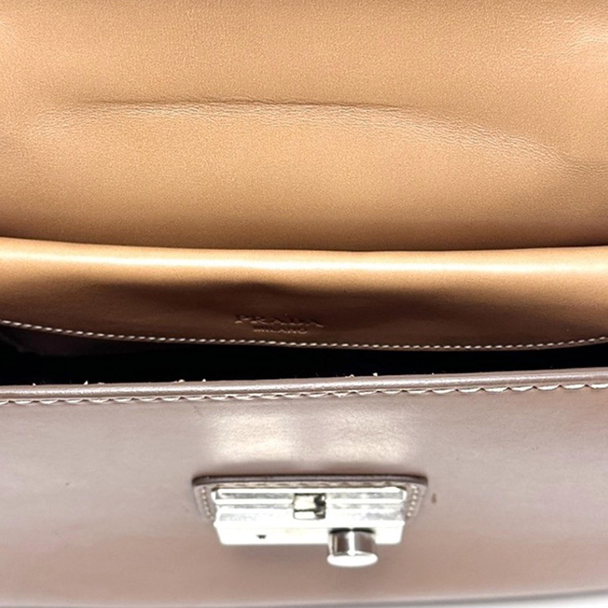 Prada Calfskin Sound Lock Handbag (SHG-jVIhlR)